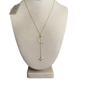 Lili Claspe Rope the Moon & Star Lariat Necklace Rachel Zoe Box of Style‎ Gold